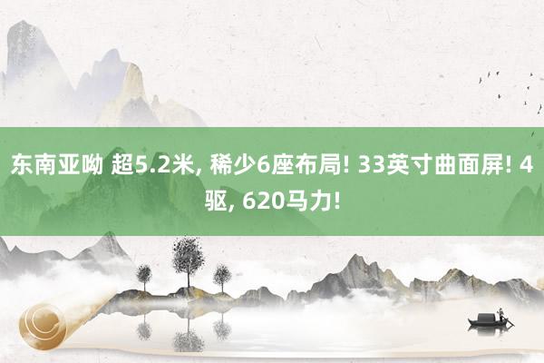 东南亚呦 超5.2米， 稀少6座布局! 33英寸曲面屏! 4驱， 620马力!