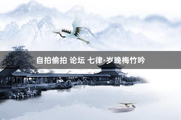 自拍偷拍 论坛 七律·岁晚梅竹吟